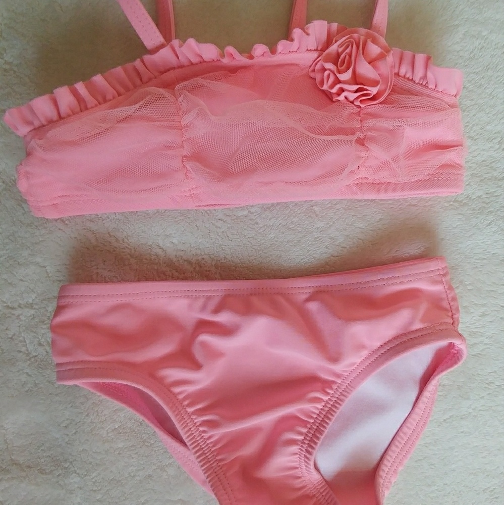 2 piece pink bikini - 12 months